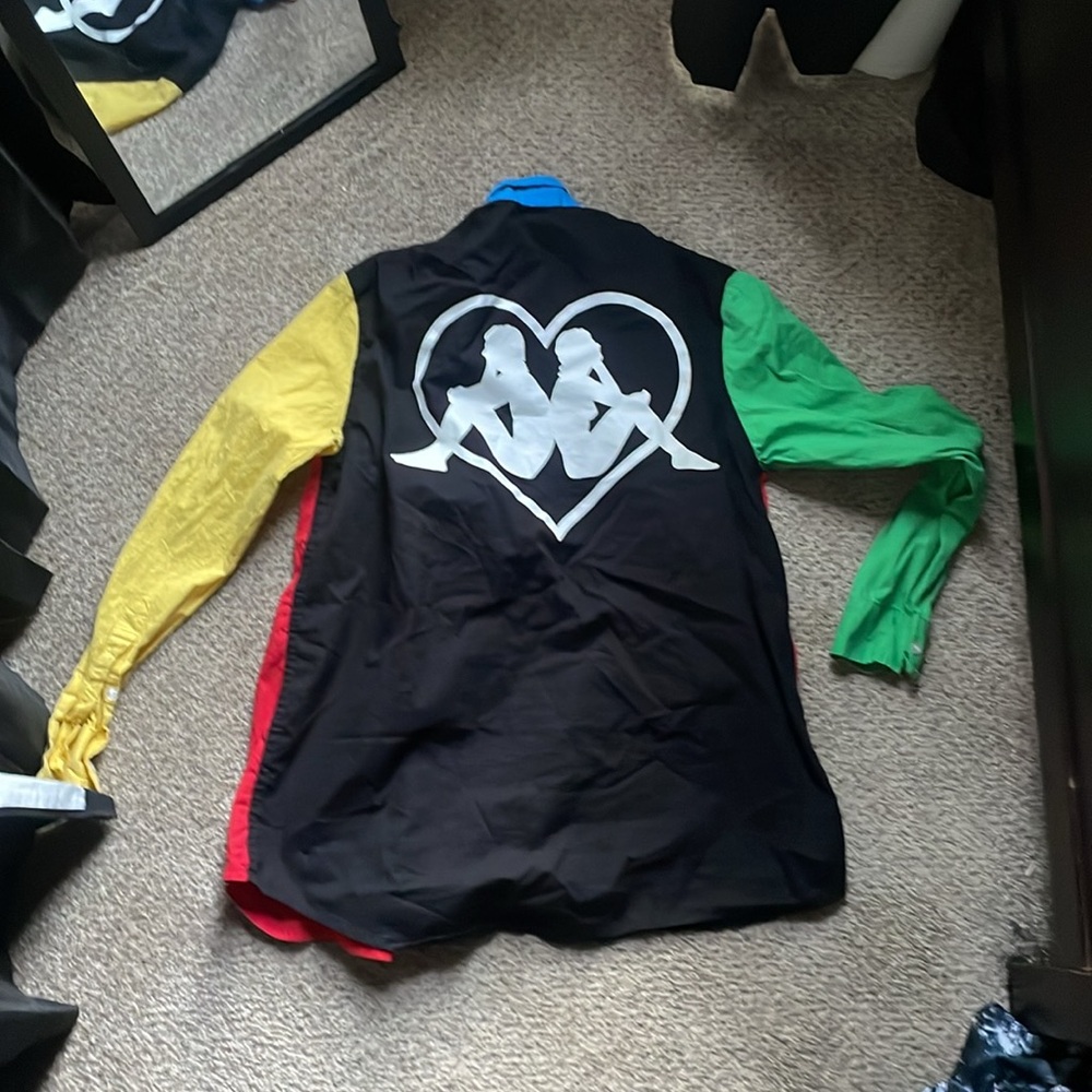 Kappa Color Block Funky Vintage Retro Shirt (large)